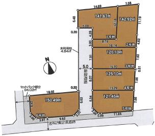 仲介手数料無料　日の出町平井23-1期　売地　5号地(全6区画)