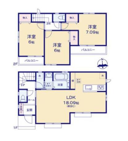 仲介手数料無料　あきる野野辺　新築一戸建て　1号棟(全3棟)