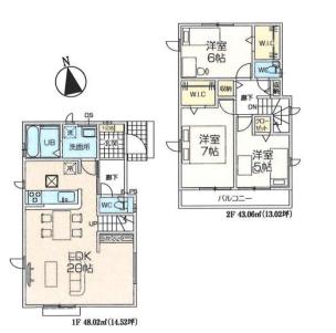 仲介手数料無料　青梅市師岡町4期　新築一戸建　5号棟(全18棟)