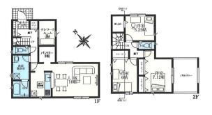 仲介手数料無料　瑞穂町南平第6　新築一戸建て　1号棟(全3棟)