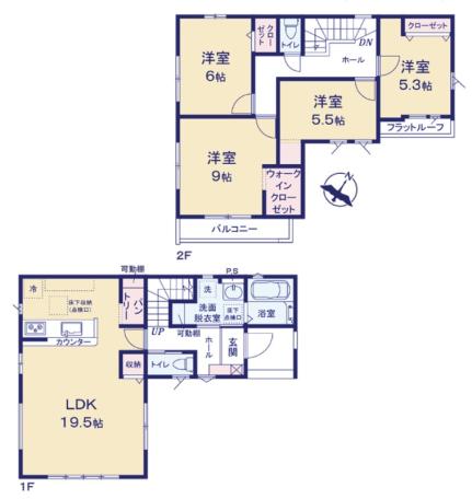 仲介手数料無料　羽村市羽加美1期　新築一戸建て　1号棟(全1棟)