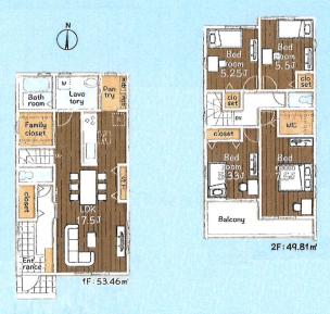 仲介手数料無料　瑞穂町箱根ケ崎第2　新築一戸建　1号棟(全2棟)