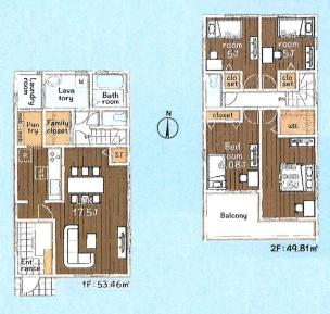 仲介手数料無料　瑞穂町箱根ケ崎第2　新築一戸建　2号棟(全2棟)